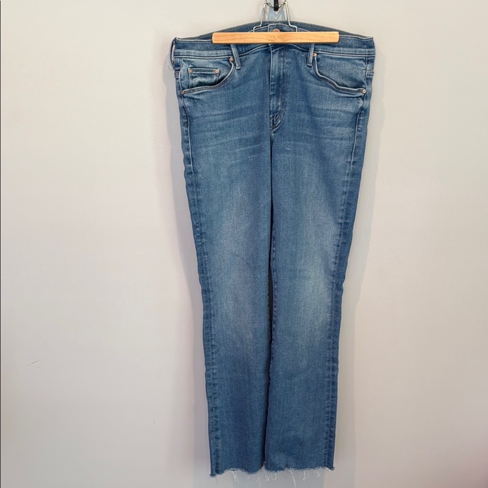 MOTHER Blue Mini Flare Jeans Timeless Style